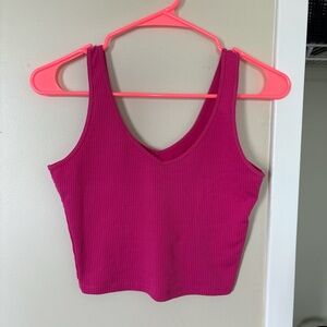 Hollister Pink Crop Tank Top